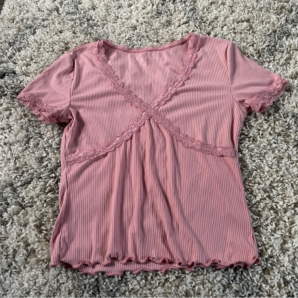 No Boundaries Dusty Pink Pleated‎ Top
